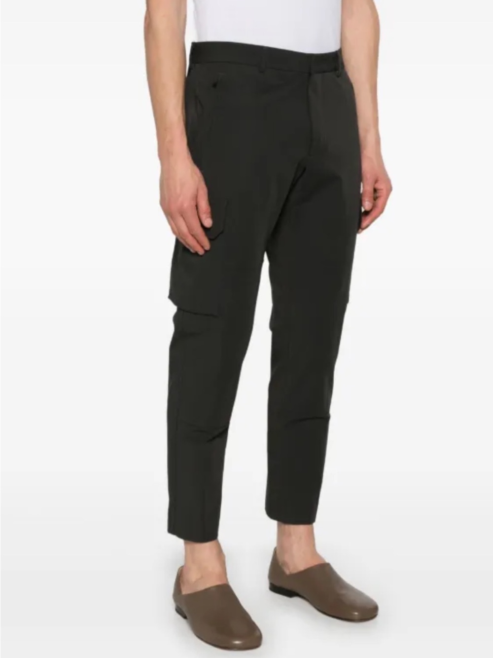 PT TORINO LAMDA Modern Black Blue Cargo Pants with Zip Pockets